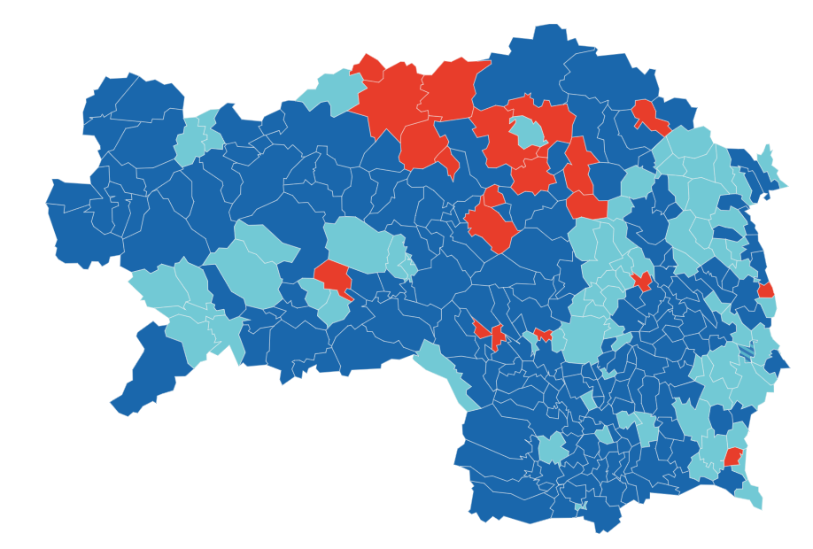 Landtagswahlergebnis Steiermark 2024 nach Gemeinden